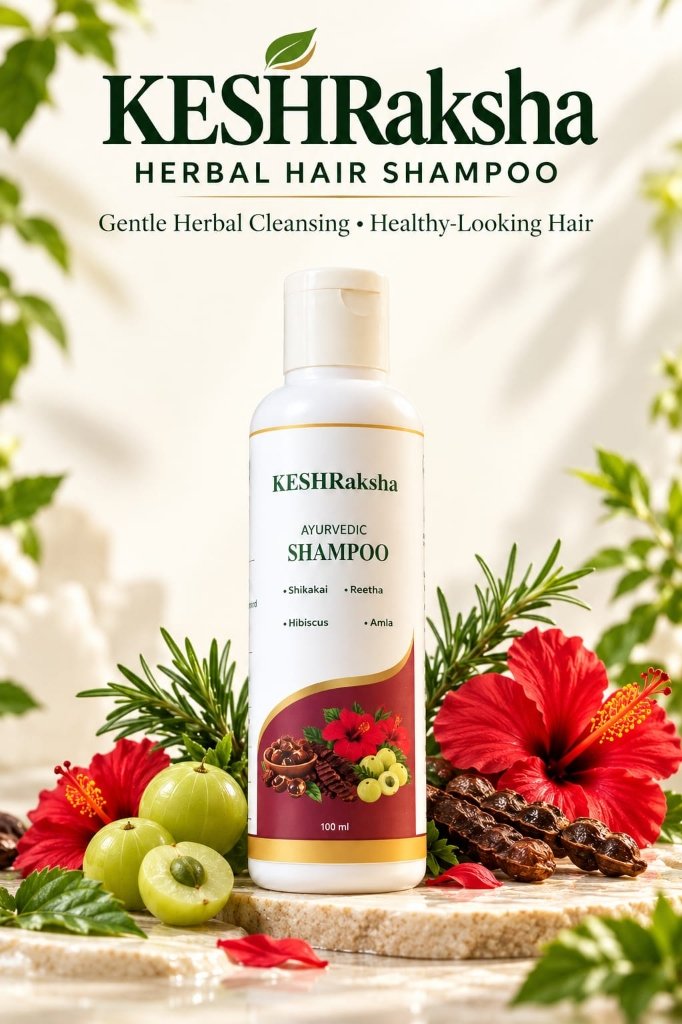 KESHRaksha Herbal Hair Shampoo - Shikakai, Reetha, Hibiscus, Amla